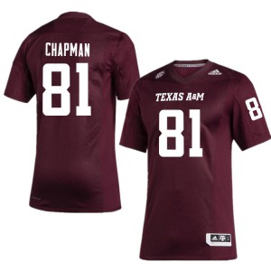#81 Caleb Chapman TAMU Men Stitched Jersey Maroon