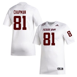 #81 Caleb Chapman Texas A&M Men Stitched Jerseys White