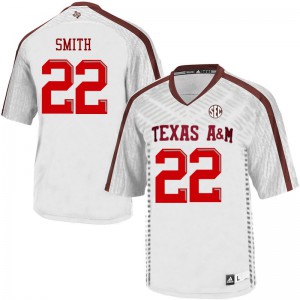 #22 Ainias Smith Texas A&M Aggies Men Embroidery Jersey White