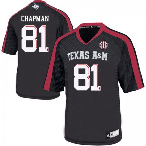 #81 Caleb Chapman Texas A&M Aggies Men Player Jersey Black