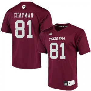 #81 Caleb Chapman Texas A&M Men Stitched Jersey Maroon