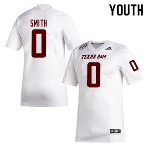 #0 Ainias Smith Texas A&M Aggies Youth Stitched Jerseys White